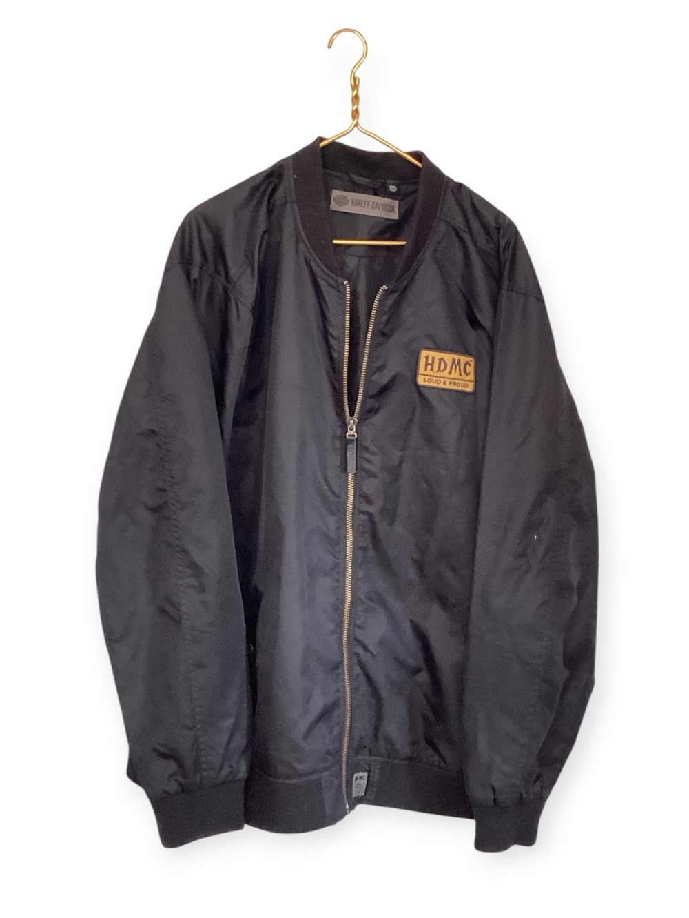 Harley Davidson Black Satin Jacket HDMC Loud & Proud Mens 3XL